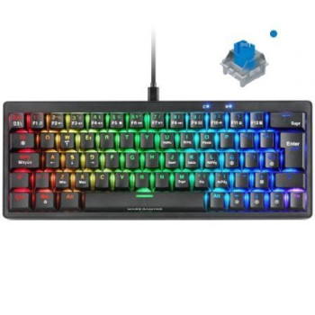Teclado Gaming Mecánico Mars Gaming MKMINIPRO/ Switch Azul/ Negro Teclado Gaming Mecánico Mars Gaming MKMINIPRO/ Switch Azul/ Negro