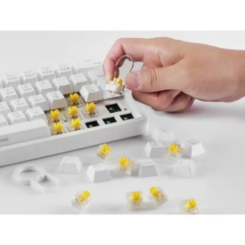 Teclado Gaming Mecánico Mars Gaming MKMINIPRO/ Switch Amarillo/ Blanco Teclado Gaming Mecánico Mars Gaming MKMINIPRO/ Switch Amarillo/ Blanco