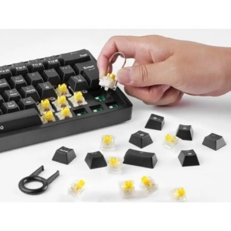 Teclado Gaming Mecánico Mars Gaming MKMINIPRO/ Switch Amarillo/ Negro Teclado Gaming Mecánico Mars Gaming MKMINIPRO/ Switch Amarillo/ Negro