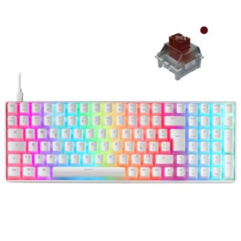 Teclado Gaming Mecánico Mars Gaming MKULTRAWBRES Premium/ Blanco Teclado Gaming Mecánico Mars Gaming MKULTRAWBRES Premium/ Blanco