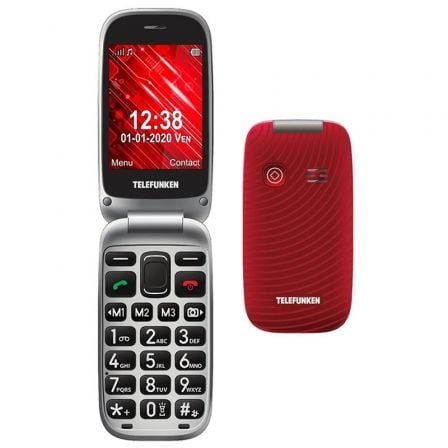 Teléfono Móvil Telefunken S560/ Para Personas Mayores/ Rojo Teléfono Móvil Telefunken S560/ Para Personas Mayores/ Rojo