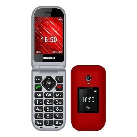 Teléfono Móvil Telefunken S460 para Personas Mayores/ Rojo Teléfono Móvil Telefunken S460 para Personas Mayores/ Rojo