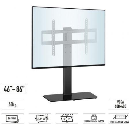 Soporte de Mesa TM Electrón TMSLC424 para TV de 46-86'/ hasta 60kg Soporte de Mesa TM Electrón TMSLC424 para TV de 46-86'/ hasta 60kg