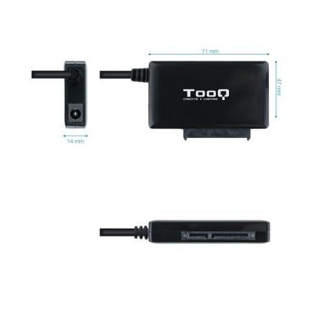 Adaptador para Discos Duros 2.5'/3.5' TooQ TQHDA-02C/ USB Tipo-C Macho - SATA Adaptador para Discos Duros 2.5'/3.5' TooQ TQHDA-02C/ USB Tipo-C Macho - SATA