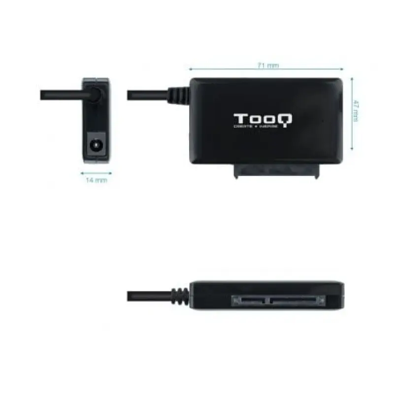 Adaptador para Discos Duros 2.5'/3.5' TooQ TQHDA-02C/ USB Tipo-C Macho - SATA Adaptador para Discos Duros 2.5'/3.5' TooQ TQHDA-02C/ USB Tipo-C Macho - SATA