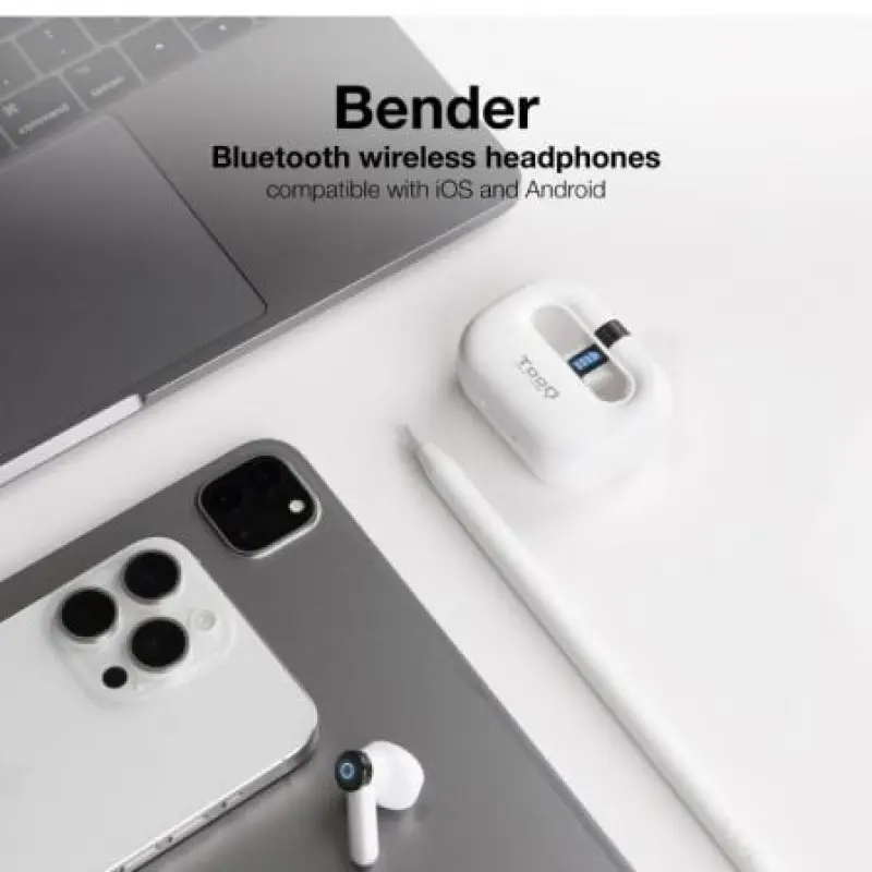 Auriculares Bluetooth TooQ Bender TQBWH-0031W con estuche de carga/ Autonomía 4h/ Blancos Auriculares Bluetooth TooQ Bender TQBWH-0031W con estuche de carga/ Autonomía 4h/ Blancos