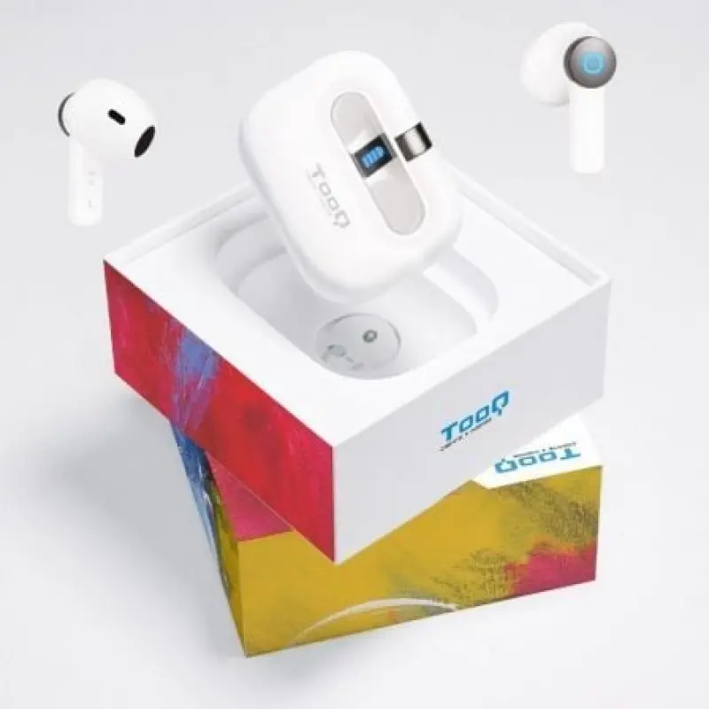 Auriculares Bluetooth TooQ Bender TQBWH-0031W con estuche de carga/ Autonomía 4h/ Blancos Auriculares Bluetooth TooQ Bender TQBWH-0031W con estuche de carga/ Autonomía 4h/ Blancos