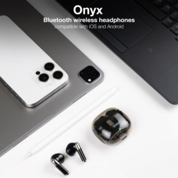Auriculares Bluetooth TooQ Onyx TQBWH-0054B con estuche de carga/ Autonomía 4h/ Negros Auriculares Bluetooth TooQ Onyx TQBWH-0054B con estuche de carga/ Autonomía 4h/ Negros
