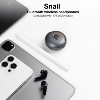 Auriculares Bluetooth TooQ Snail TQBWH-0060G con estuche de carga/ Autonomía 4h/ Grises y Negros Auriculares Bluetooth TooQ Snail TQBWH-0060G con estuche de carga/ Autonomía 4h/ Grises y Negros