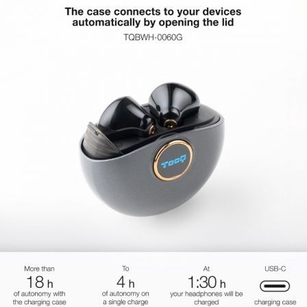 Auriculares Bluetooth TooQ Snail TQBWH-0060G con estuche de carga/ Autonomía 4h/ Grises y Negros Auriculares Bluetooth TooQ Snail TQBWH-0060G con estuche de carga/ Autonomía 4h/ Grises y Negros