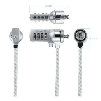 Cable de Seguridad para Portátiles TooQ TQCLKC0015/ 1.5m Cable de Seguridad para Portátiles TooQ TQCLKC0015/ 1.5m