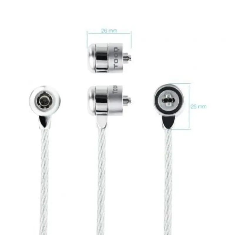 Cable de Seguridad para Portátiles TooQ TQCLKC0025/ 1.5m Cable de Seguridad para Portátiles TooQ TQCLKC0025/ 1.5m