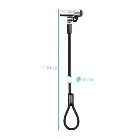 Cable de Seguridad Tipo NANO para Portátiles TooQ TQCLKC0045-G/ 1.5m Cable de Seguridad Tipo NANO para Portátiles TooQ TQCLKC0045-G/ 1.5m
