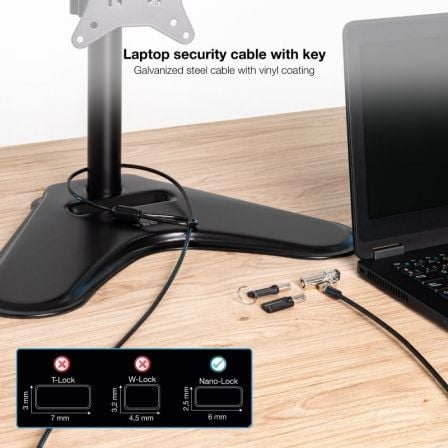 Cable de Seguridad Tipo NANO para Portátiles TooQ TQCLKC0045-G/ 1.5m Cable de Seguridad Tipo NANO para Portátiles TooQ TQCLKC0045-G/ 1.5m