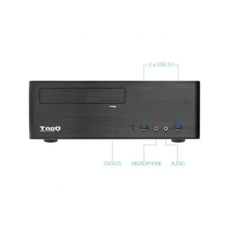 Caja Sobremesa Slim TooQ TQC-3006DU3C con Fuente 500W Caja Sobremesa Slim TooQ TQC-3006DU3C con Fuente 500W