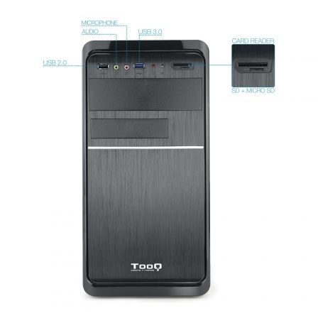 Caja Minitorre TooQ TQC-4735U3C-B con Fuente 500W Caja Minitorre TooQ TQC-4735U3C-B con Fuente 500W