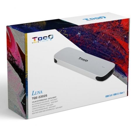 Caja Externa para Disco SSD M.2 TooQ TQE-2202S/ USB 3.1 Gen2/ Sin tornillos Caja Externa para Disco SSD M.2 TooQ TQE-2202S/ USB 3.1 Gen2/ Sin tornillos