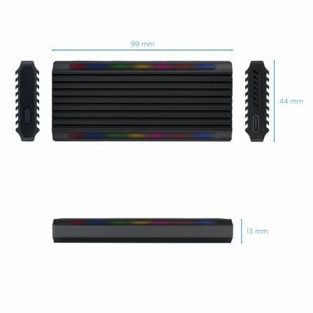 Caja Externa para Disco SSD M.2 NVMe TooQ TQE-2222B/ USB 3.1 Gen2/ Sin tornillos Caja Externa para Disco SSD M.2 NVMe TooQ TQE-2222B/ USB 3.1 Gen2/ Sin tornillos