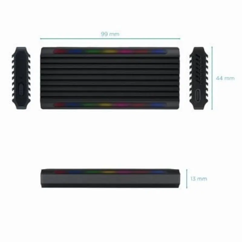 Caja Externa para Disco SSD M.2 NVMe TooQ TQE-2222B/ USB 3.1 Gen2/ Sin tornillos Caja Externa para Disco SSD M.2 NVMe TooQ TQE-2222B/ USB 3.1 Gen2/ Sin tornillos