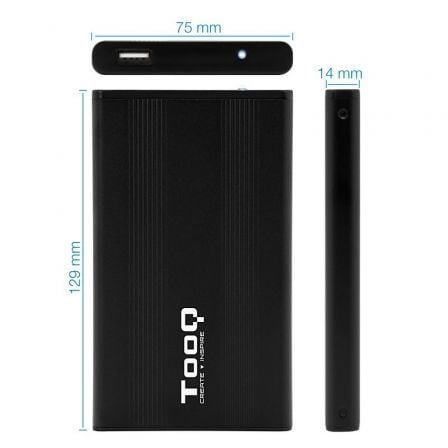 Caja Externa para Disco Duro de 2.5' TooQ TQE-2510B/ USB 2.0 Caja Externa para Disco Duro de 2.5' TooQ TQE-2510B/ USB 2.0