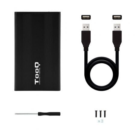 Caja Externa para Disco Duro de 2.5' TooQ TQE-2510B/ USB 2.0 Caja Externa para Disco Duro de 2.5' TooQ TQE-2510B/ USB 2.0