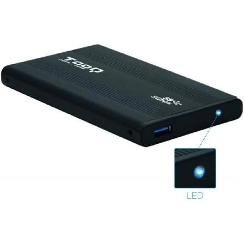 Caja Externa para Disco Duro de 2.5' TooQ TQE-2524B/ USB 3.1 Caja Externa para Disco Duro de 2.5' TooQ TQE-2524B/ USB 3.1