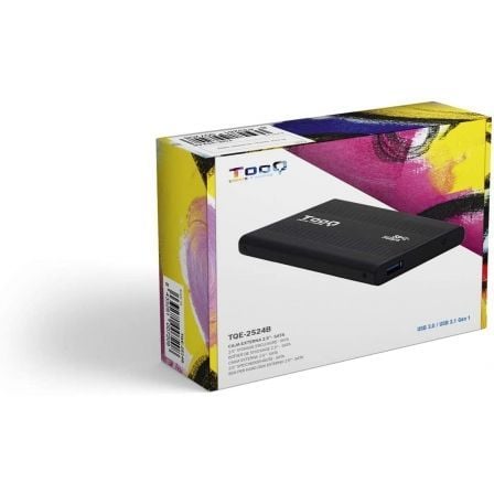Caja Externa para Disco Duro de 2.5' TooQ TQE-2524B/ USB 3.1 Caja Externa para Disco Duro de 2.5' TooQ TQE-2524B/ USB 3.1