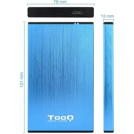 Caja Externa para Disco Duro de 2.5' TooQ TQE-2527BL/ USB 3.1 Caja Externa para Disco Duro de 2.5' TooQ TQE-2527BL/ USB 3.1