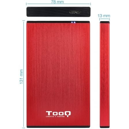Caja Externa para Disco Duro de 2.5' TooQ TQE-2527R/ USB 3.1 Caja Externa para Disco Duro de 2.5' TooQ TQE-2527R/ USB 3.1