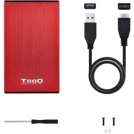 Caja Externa para Disco Duro de 2.5' TooQ TQE-2527R/ USB 3.1 Caja Externa para Disco Duro de 2.5' TooQ TQE-2527R/ USB 3.1
