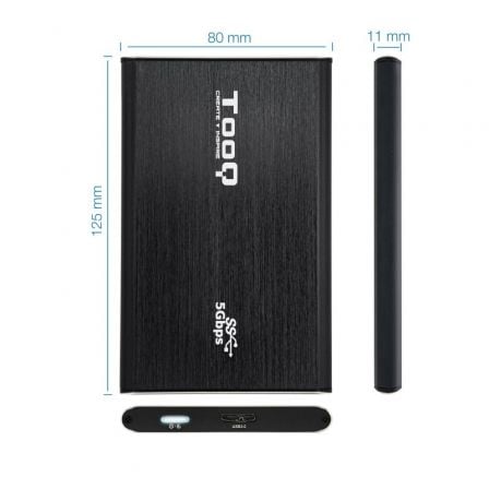 Caja Externa para Disco Duro de 2.5' TooQ TQE-2529B/ USB 3.1 Caja Externa para Disco Duro de 2.5' TooQ TQE-2529B/ USB 3.1