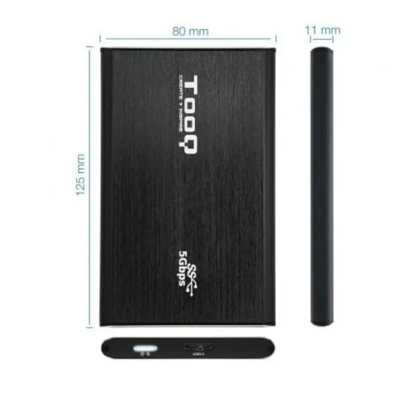 Caja Externa para Disco Duro de 2.5' TooQ TQE-2529B/ USB 3.1 Caja Externa para Disco Duro de 2.5' TooQ TQE-2529B/ USB 3.1
