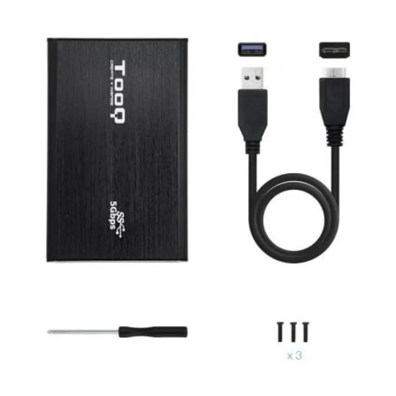 Caja Externa para Disco Duro de 2.5' TooQ TQE-2529B/ USB 3.1 Caja Externa para Disco Duro de 2.5' TooQ TQE-2529B/ USB 3.1