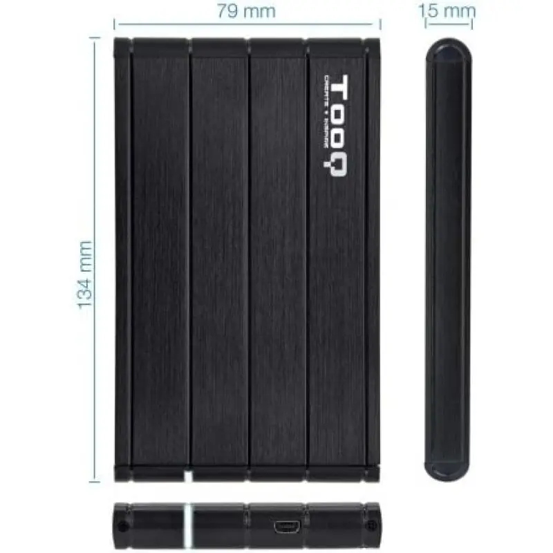 Caja Externa para Disco Duro de 2.5' TooQ TQE-2530B/ USB 3.1 Caja Externa para Disco Duro de 2.5' TooQ TQE-2530B/ USB 3.1