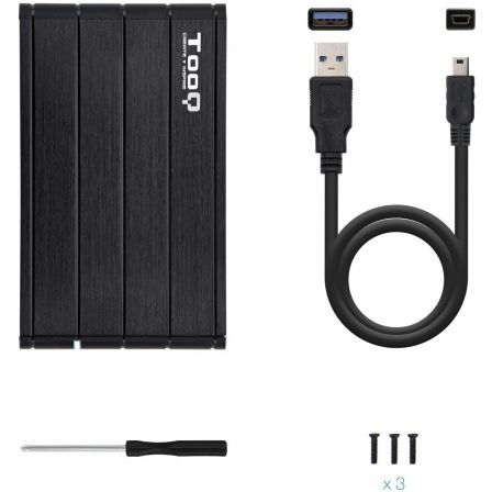 Caja Externa para Disco Duro de 2.5' TooQ TQE-2530B/ USB 3.1 Caja Externa para Disco Duro de 2.5' TooQ TQE-2530B/ USB 3.1