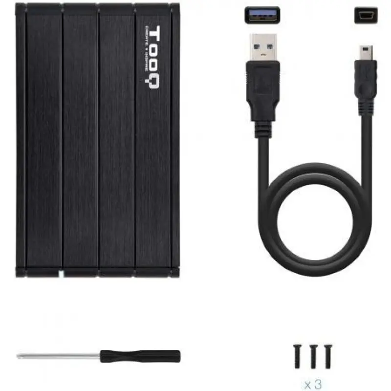Caja Externa para Disco Duro de 2.5' TooQ TQE-2530B/ USB 3.1 Caja Externa para Disco Duro de 2.5' TooQ TQE-2530B/ USB 3.1