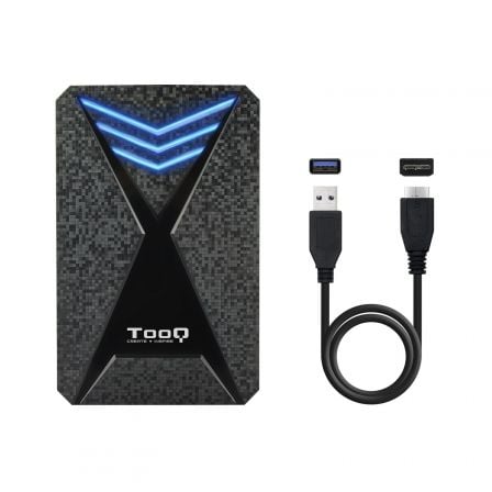 Caja Externa Gaming para Disco Duro de 2.5' TooQ TQE-2550BL/ USB 3.1/ Sin tornillos Caja Externa Gaming para Disco Duro de 2.5' TooQ TQE-2550BL/ USB 3.1/ Sin tornillos