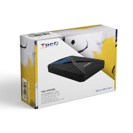 Caja Externa Gaming para Disco Duro de 2.5' TooQ TQE-2550BL/ USB 3.1/ Sin tornillos Caja Externa Gaming para Disco Duro de 2.5' TooQ TQE-2550BL/ USB 3.1/ Sin tornillos