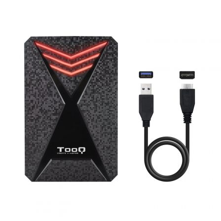 Caja Externa Gaming para Disco Duro de 2.5' TooQ TQE-2550RGB/ USB 3.1/ Sin tornillos Caja Externa Gaming para Disco Duro de 2.5' TooQ TQE-2550RGB/ USB 3.1/ Sin tornillos