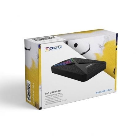 Caja Externa Gaming para Disco Duro de 2.5' TooQ TQE-2550RGB/ USB 3.1/ Sin tornillos Caja Externa Gaming para Disco Duro de 2.5' TooQ TQE-2550RGB/ USB 3.1/ Sin tornillos