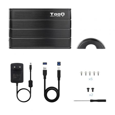Caja Externa para Disco Duro de 3.5' TooQ TQE-3530B/ USB 3.1 Caja Externa para Disco Duro de 3.5' TooQ TQE-3530B/ USB 3.1