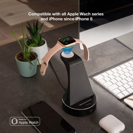 Base de Carga Inalámbrica para Apple Watch, iPhone y Smartphone Tooq TQCD02W Base de Carga Inalámbrica para Apple Watch, iPhone y Smartphone Tooq TQCD02W