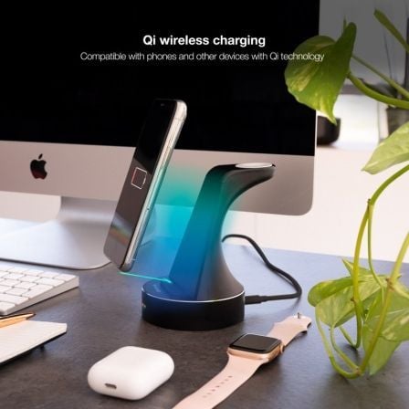 Base de Carga Inalámbrica para Apple Watch, iPhone y Smartphone Tooq TQCD02W Base de Carga Inalámbrica para Apple Watch, iPhone y Smartphone Tooq TQCD02W