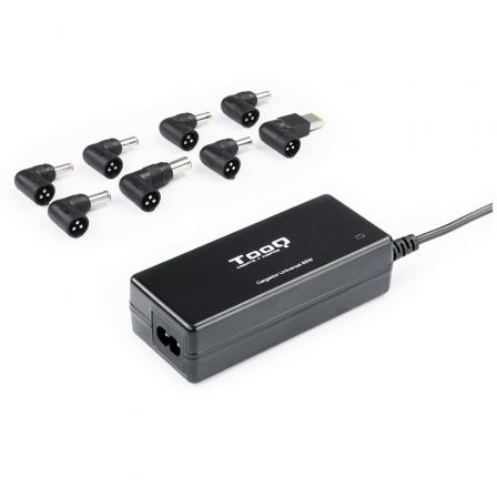 Cargador de Portátil TooQ TQLC-65BS02AT/ 65W/ Automático/ 8 Conectores/ Voltaje 18.5-20V/ 1 USB Cargador de Portátil TooQ TQLC-65BS02AT/ 65W/ Automático/ 8 Conectores/ Voltaje 18.5-20V/ 1 USB