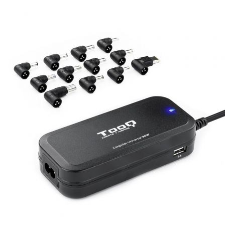 Cargador de Portátil TooQ TQLC-90BS02AT/ 90W/ Automático/ 12 Conectores/ Voltaje 12-20V/ 1 USB Cargador de Portátil TooQ TQLC-90BS02AT/ 90W/ Automático/ 12 Conectores/ Voltaje 12-20V/ 1 USB