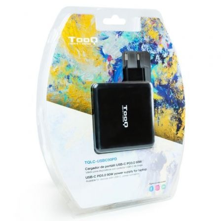 Cargador de Portátil TooQ TQLC-USBC90PD USB Tipo-C/ 90W/ Automático/ Voltaje 5-20V/ 1x USB Tipo-C Cargador de Portátil TooQ TQLC-USBC90PD USB Tipo-C/ 90W/ Automático/ Voltaje 5-20V/ 1x USB Tipo-C
