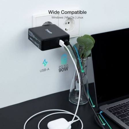 Cargador de Portátil TooQ TQLC-USBC90PD USB Tipo-C/ 90W/ Automático/ Voltaje 5-20V/ 1x USB Tipo-C Cargador de Portátil TooQ TQLC-USBC90PD USB Tipo-C/ 90W/ Automático/ Voltaje 5-20V/ 1x USB Tipo-C