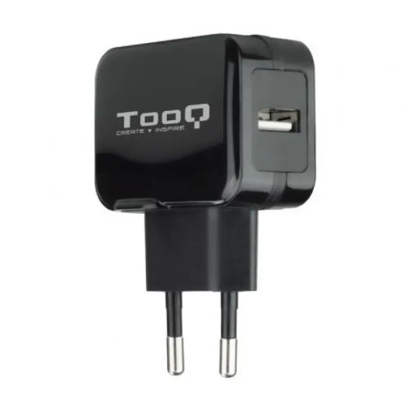 Cargador de Pared TooQ TQWC-1S01/ 1xUSB/ 12W/ Negro Cargador de Pared TooQ TQWC-1S01/ 1xUSB/ 12W/ Negro