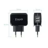 Cargador de Pared TooQ TQWC-1S02/ 2xUSB/ 17W Cargador de Pared TooQ TQWC-1S02/ 2xUSB/ 17W