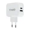 Cargador de Pared TooQ TQWC-2SC02WT/ 1xUSB Tipo-C/ 1x USB/ 27W Cargador de Pared TooQ TQWC-2SC02WT/ 1xUSB Tipo-C/ 1x USB/ 27W